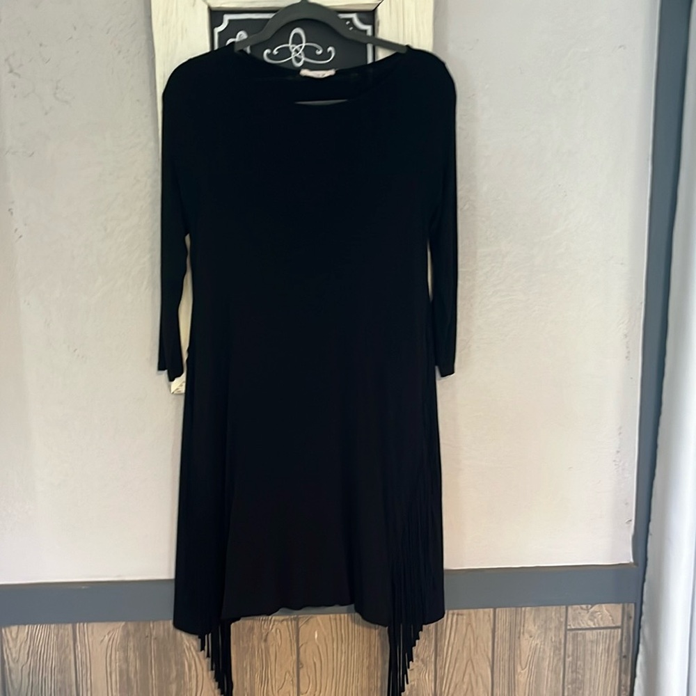 Black Fringe Dress